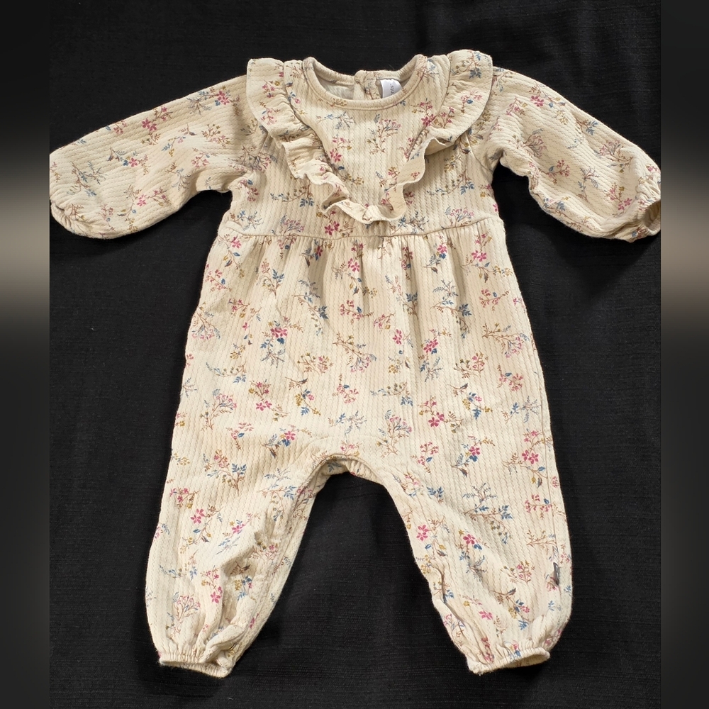 Baby Floral Ruffle Romper 6-9 Months